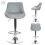 Faux Leather Bar Stools (Grey) 4