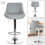 Faux Leather Bar Stools (Grey) 3