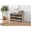 Lancaster Grey & Oak Top Open Shoe Bench with Shelf Storage 1