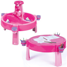 DOLU: 3-in-1 Water & Sand Activity Table - Unicorn Pink Blue - Convert to Creativity Table w/Lid Indoor/Outdoor Sensory Toy Toddler Kids Ages