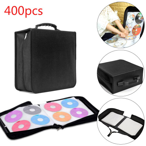 400 Sleeve CD DVD Blu Ray Disc Carry Case Holder Bag Wallet Storage Ring Binder 1