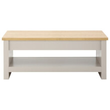 Lancaster Grey & Oak Lift Up Storage Coffee Table with Shelf