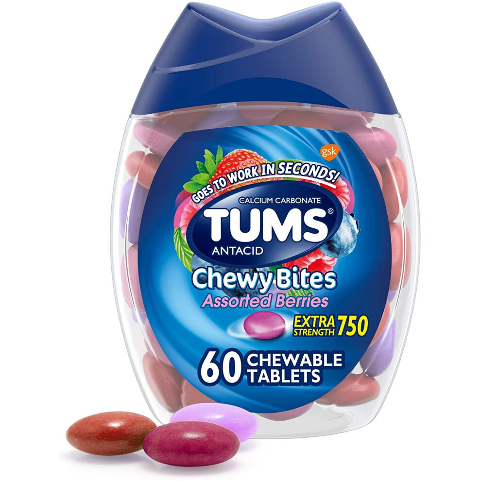 Tums Chewy Bites Antacid Tablets For Chewable - 60 Count