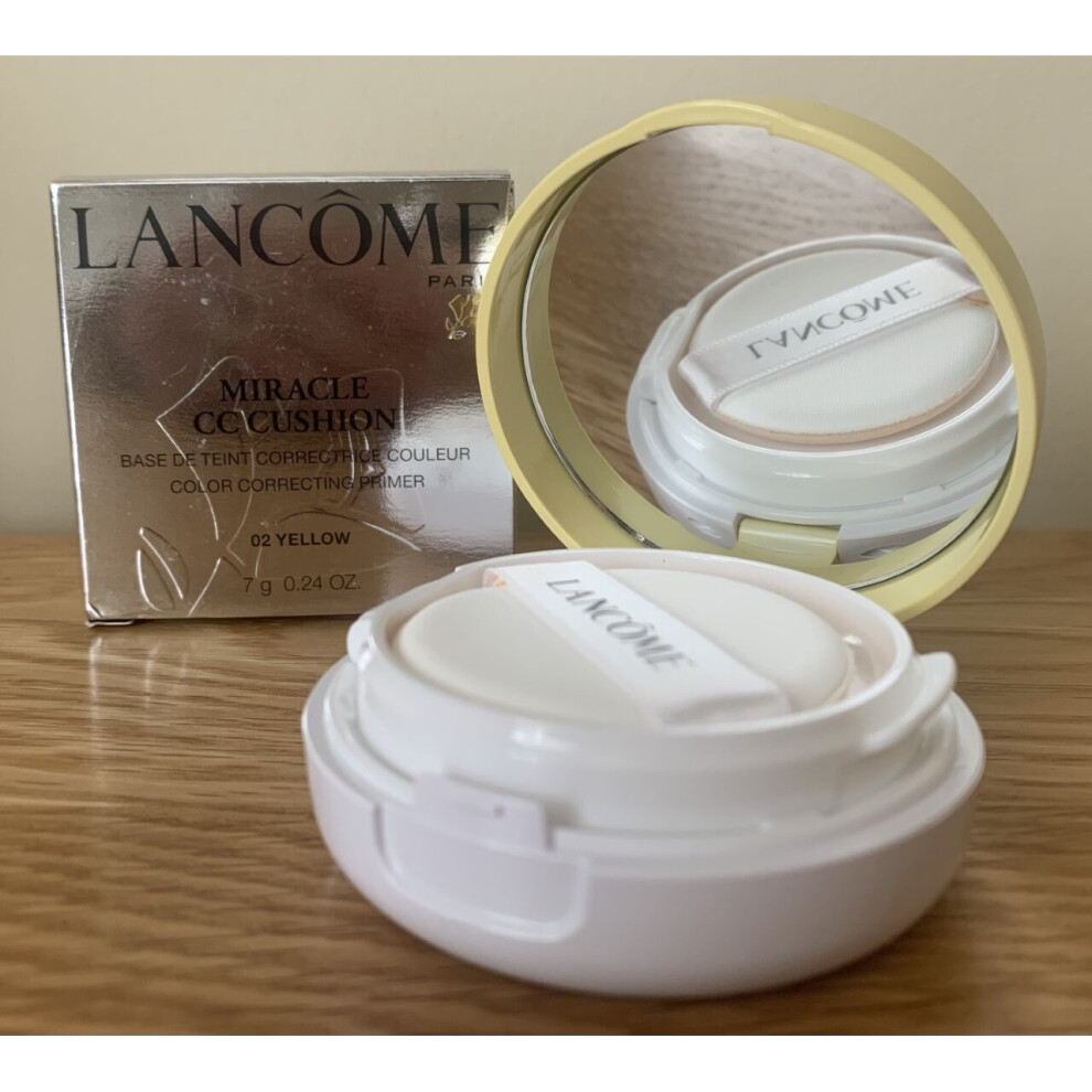 Lancome Yellow Miracle Cc Cushion Colour Correcting Primer In 02 - 7G