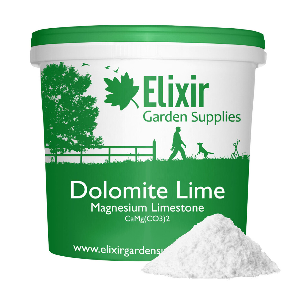 (Tub, 2kg) Elixir Gardens Dolomite Lime Magnesium Limestone | Supplied in a Bag or Re-sealable Tub |500g - 25kg