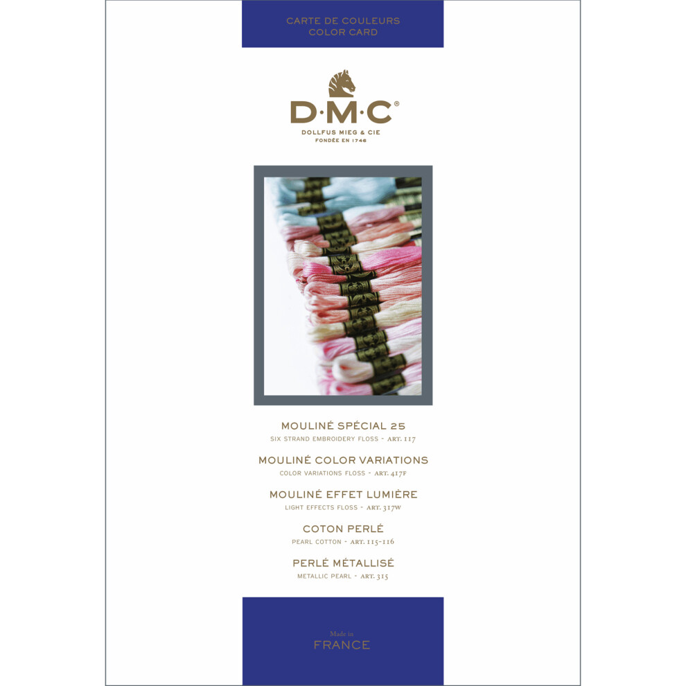 DMC Shade Card Including Mouliné and Pearl" Threads