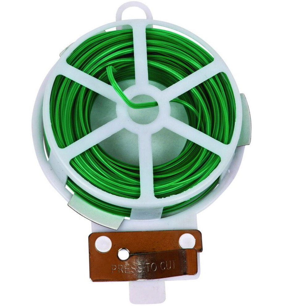 Gardman Garden Tool Clip Twist & Cutter 30M Wire Green