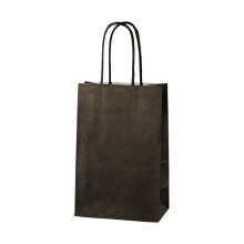 (Black, 10) Extra Small Twist Handle Paper Party Bags - Choose your Colour and Quantity