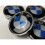 BMW 4x 68mm Blue BMW Alloy Wheel Centre Hub Caps Covers Badges Emblems 3