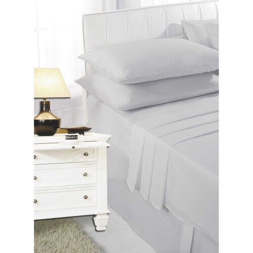 (Silver, Single) Plain Dyed Duvet Cover Set With Pillowcase