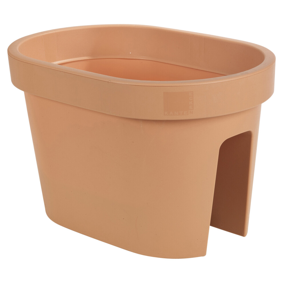 Urbn Living (1X Terracotta, Oval) Flower Bridge Hanging Planter Pot Balcony Decking Green