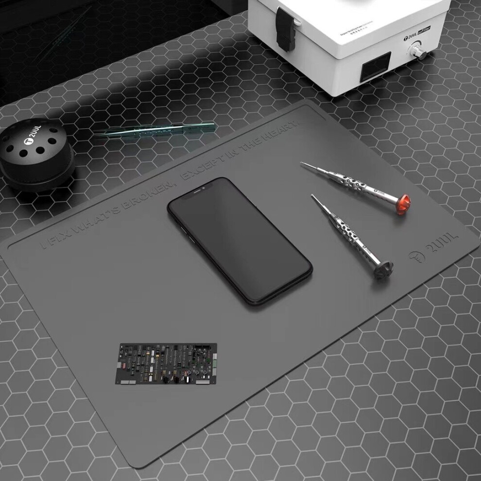 Fonefunshop Grey 2Uul Heat Resistant Silicone Work Mat In