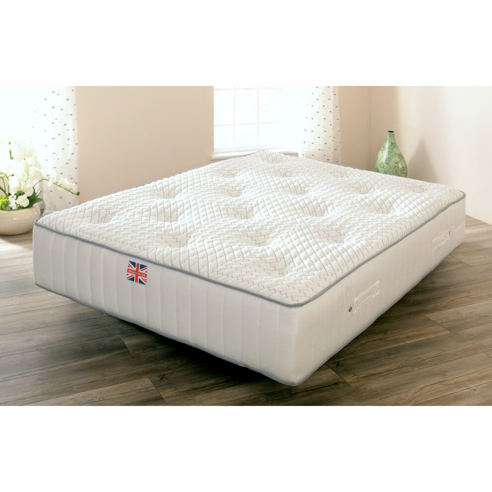 (4ft6 Double) Knit Pocket Sprung & Wool and Memory Foam Mattress