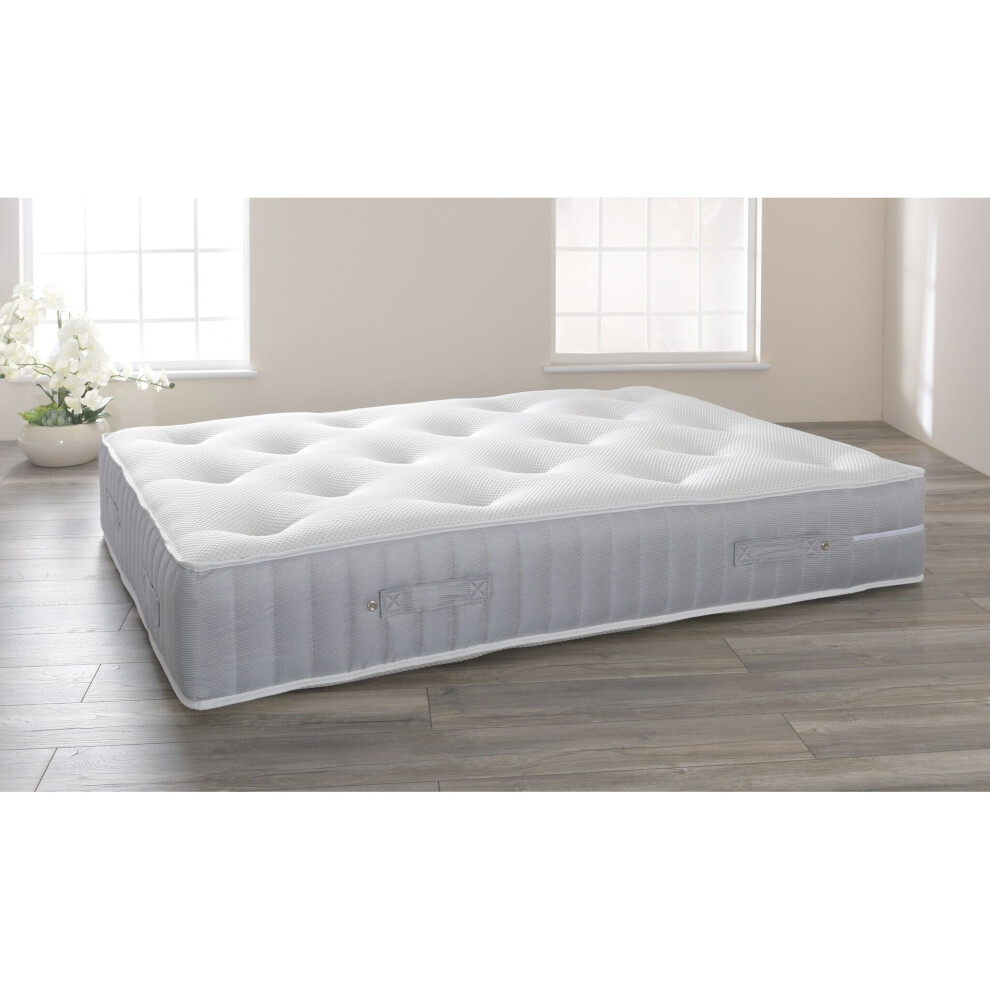 (4ft6 Double, Silver) Glitzy mattress with Grey or Silver Border