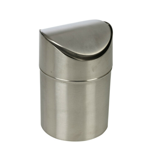 URBN Living Stainless Steel 1.5L Small Recycling Bin Swing Lid 1