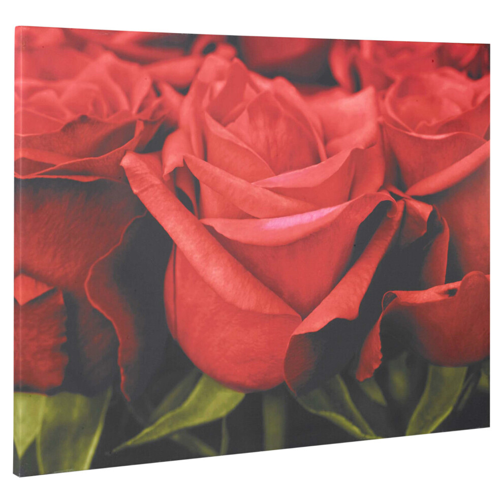 (Valentine Rose) Large Canvas Wall Decoration Floral Flowers Design