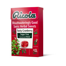Ricola Tasty Cranberry Swiss Herbal Lozenges Sweet Sugar Free With Stevia 45g X 20