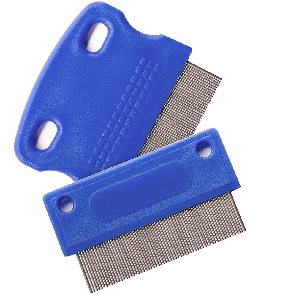 Dog Comb Tear Stain Remover Dog Eye Stain Remover Dog Grooming Comb Gently Removes Mucus and Crust Remover for Dogs - Set of 2