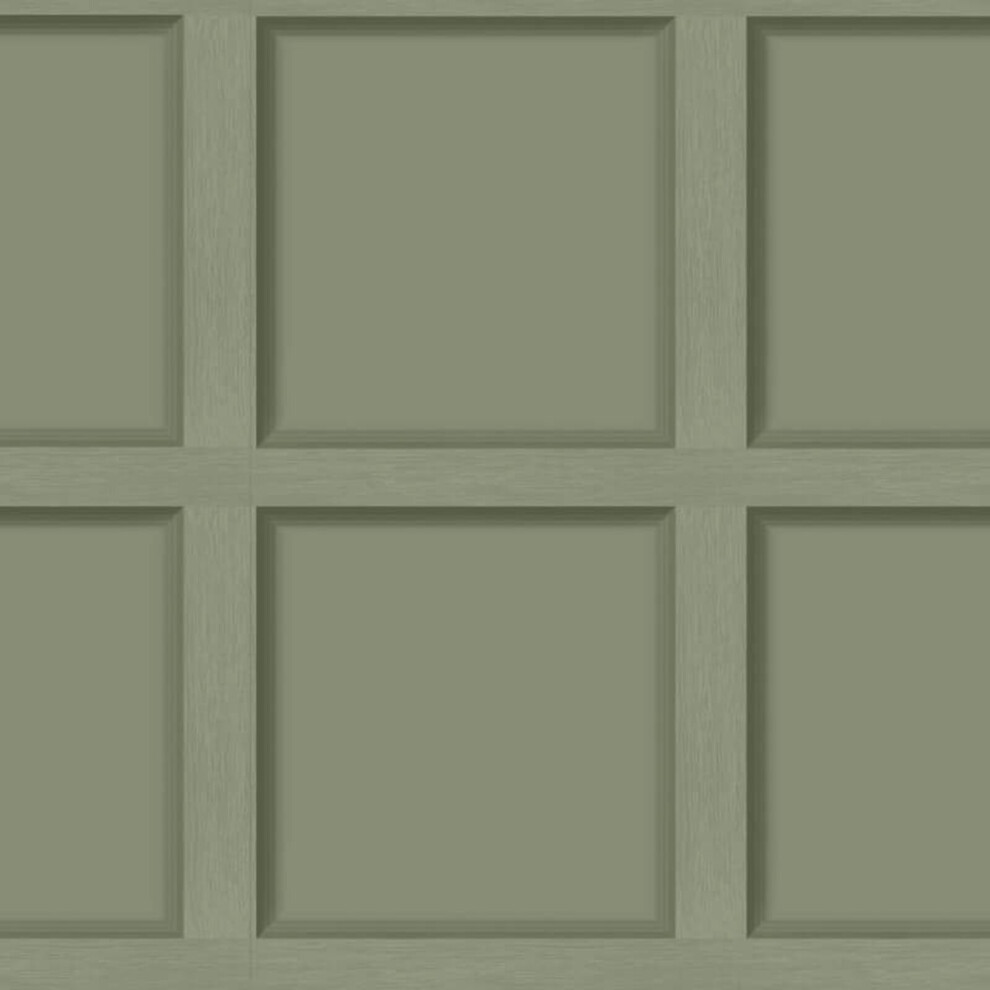 (Green 12982) Holden Decor Modern Wood Panel 3D Effect Wooden Panelling Wallpaper Feature Wall 10m Roll