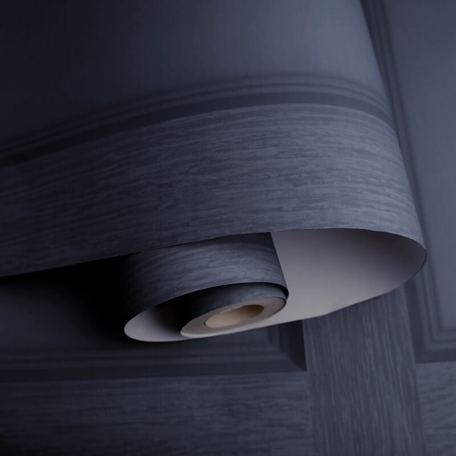 (Navy Blue 12980) Holden Decor Modern Wood Panel 3D Effect Wooden