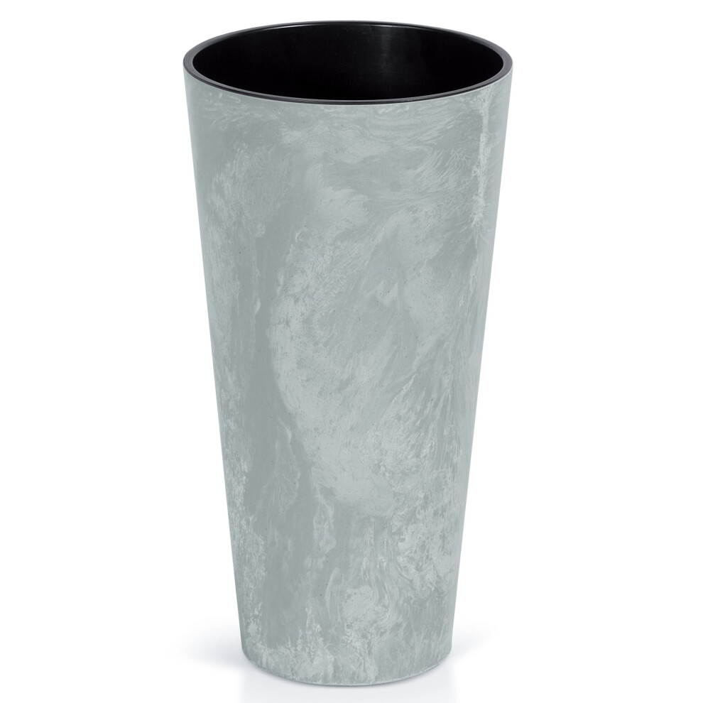 Urbn Living (Tall, 1) Tall Short Concrete Effect Flower Plant Pot Indoor Outdoor Garden Planters Grey