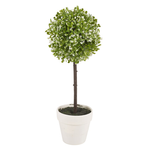 (Large, Green) 2pc Outdoor Artificial Boxwood Ball Trees