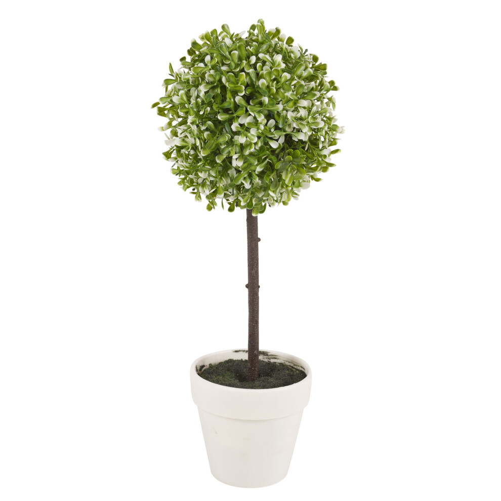 (Large, ) 2Pc Outdoor Artificial Boxwood Ball Trees Green