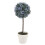 (Large, Blue) 2pc Outdoor Artificial Boxwood Ball Trees 1