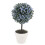 (Medium, Blue) 2pc Outdoor Artificial Boxwood Ball Trees 1