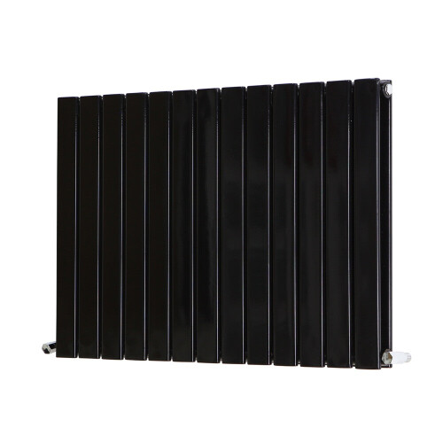 PlumbGalaxy (600 x 886mm Double, Black) Flat Panel Designer Radiator 1