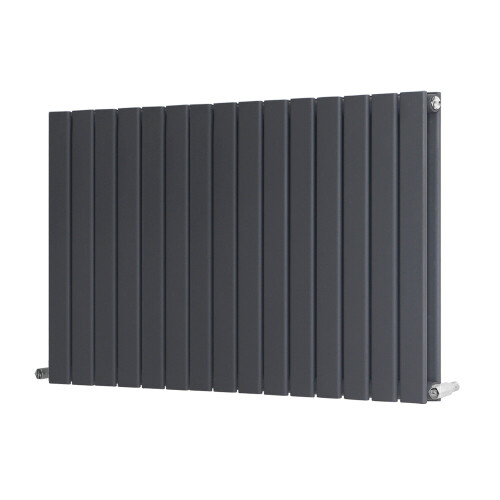 PlumbGalaxy (600 x 1022mm Double, Anthracite) Flat Panel Designer Radiator 1