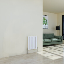 (600 x 410mm Double, White) Flat Panel Designer Radiator