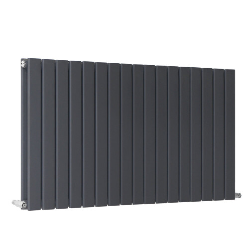 PlumbGalaxy (600 x 1158mm Double, Anthracite) Flat Panel Designer Radiator 1