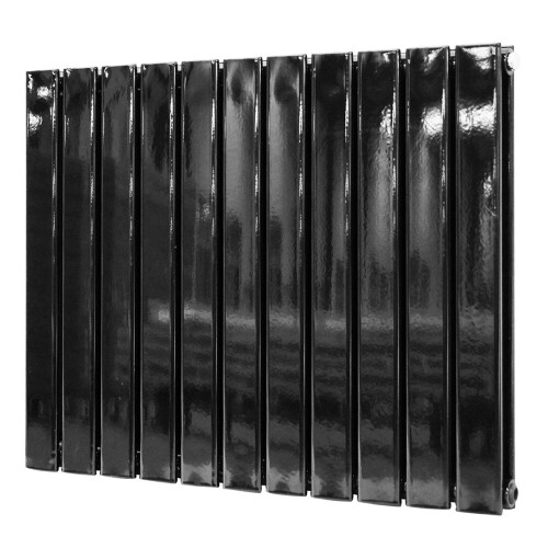 PlumbGalaxy (600 x 750mm Double, Black) Flat Panel Designer Radiator 1