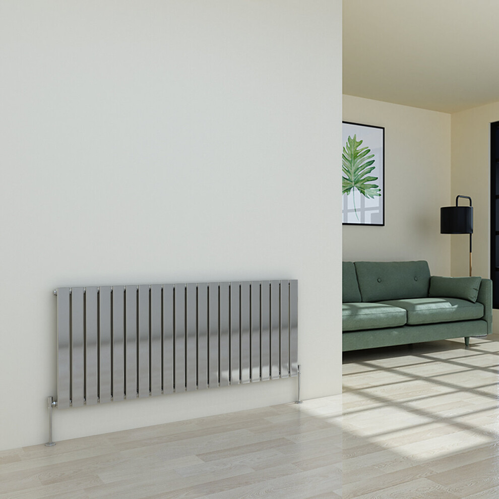 (600 x 1430mm Single, Chrome) Flat Panel Designer Radiator