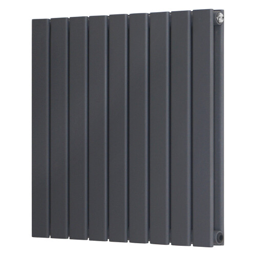 PlumbGalaxy (600 x 614mm Double, Anthracite) Flat Panel Designer Radiator 1