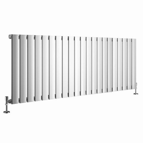 PlumbGalaxy (600 x 1430mm Single, Chrome) Flat Panel Designer Radiator 1