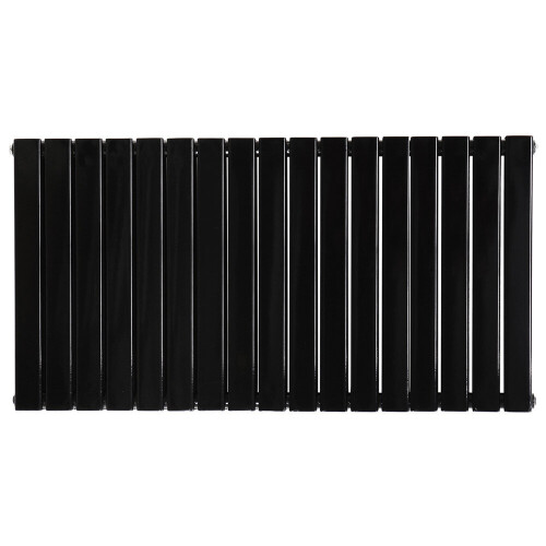 PlumbGalaxy (600 x 1158mm Double, Black) Flat Panel Designer Radiator 2