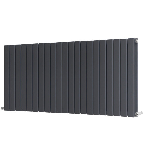 PlumbGalaxy (600 x 1430mm Double, Anthracite) Flat Panel Designer Radiator 2