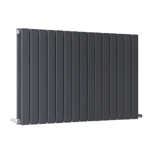 PlumbGalaxy (600 x 1022mm Double, Anthracite) Flat Panel Designer Radiator 2