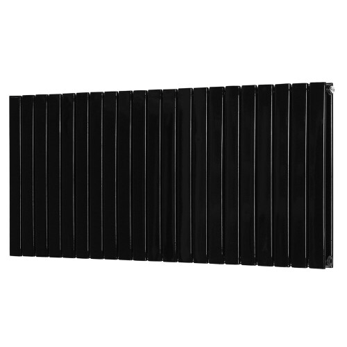 PlumbGalaxy (600 x 1430mm Double, Black) Flat Panel Designer Radiator 1