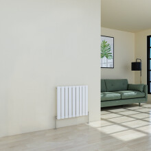 (600 x 614mm Double, White) Flat Panel Designer Radiator