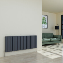(600 x 1430mm Double, Anthracite) Flat Panel Designer Radiator