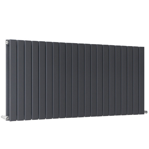 PlumbGalaxy (600 x 1430mm Double, Anthracite) Flat Panel Designer Radiator 1
