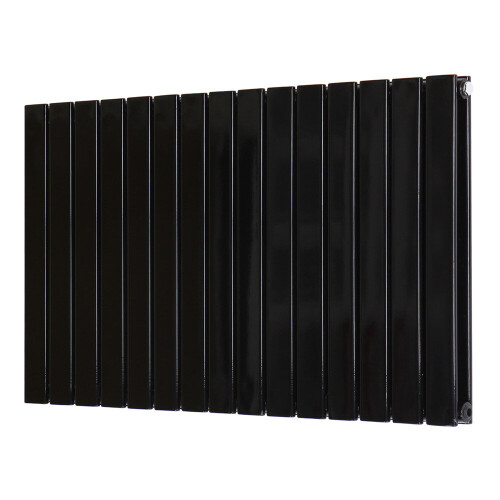 PlumbGalaxy (600 x 1022mm Double, Black) Flat Panel Designer Radiator 1
