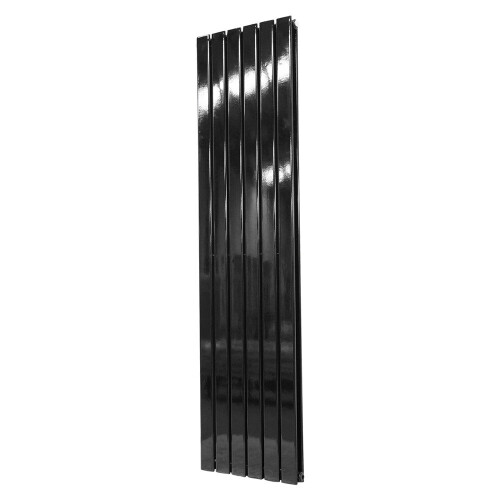PlumbGalaxy (1600 x 410mm Double, Black) Flat Panel Designer Radiator 1