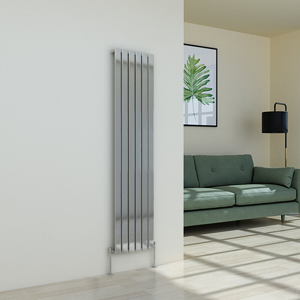 Plumbgalaxy (1600 X 410Mm Single, Chrome) Flat Panel Designer Radiator Size 6