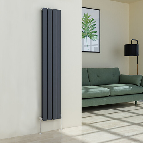 PlumbGalaxy (1600 x 274mm Double, Anthracite) Flat Panel Designer Radiator