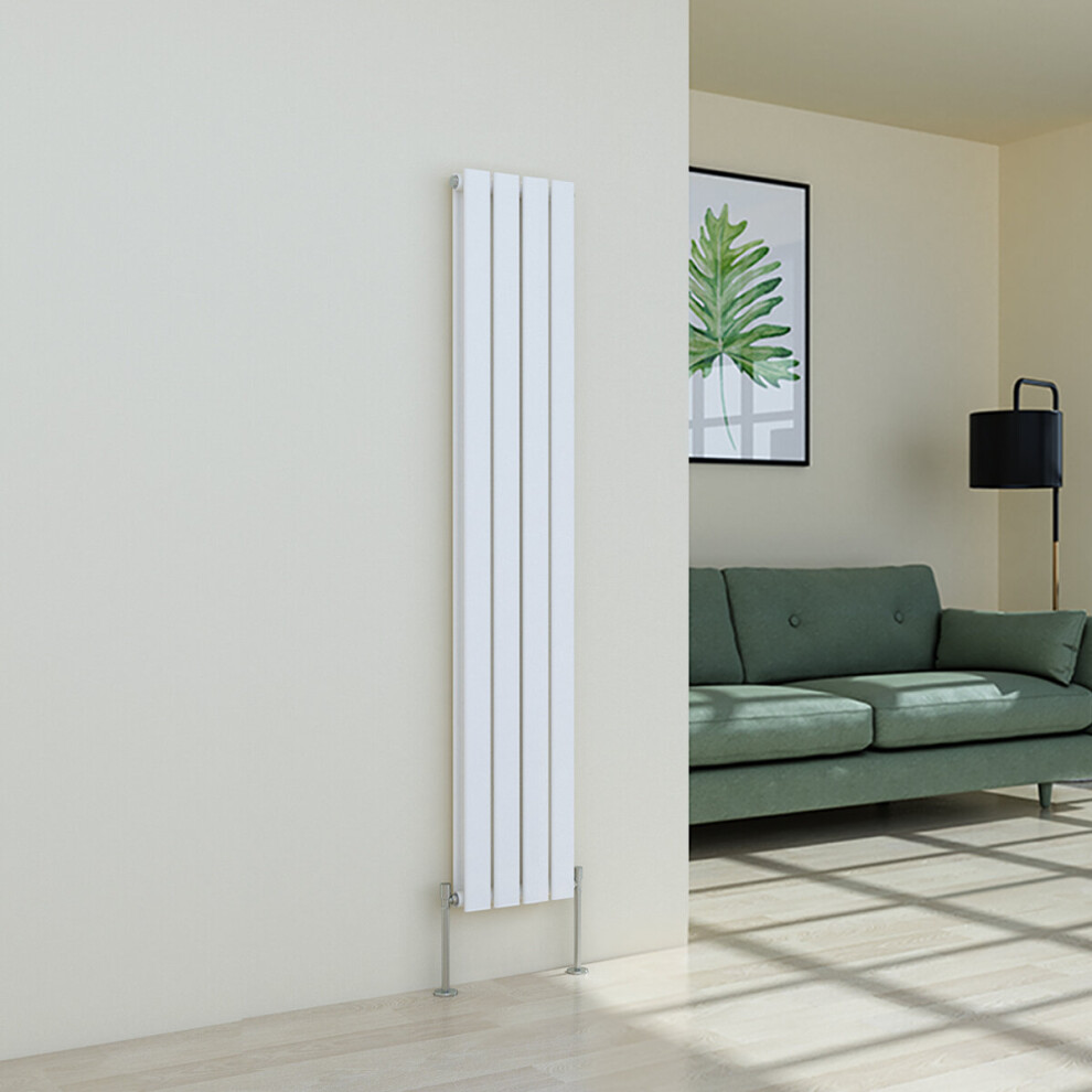 Plumbgalaxy White (1600 X 274Mm Double, ) Flat Panel Designer Radiator Size 8