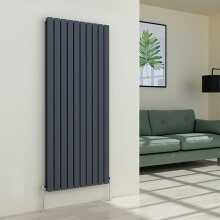 (1600 x 682mm Double, Anthracite) Flat Panel Designer Radiator